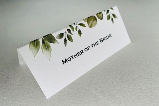 Elegant Greenery place card