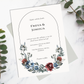Blue Florals wedding invitation