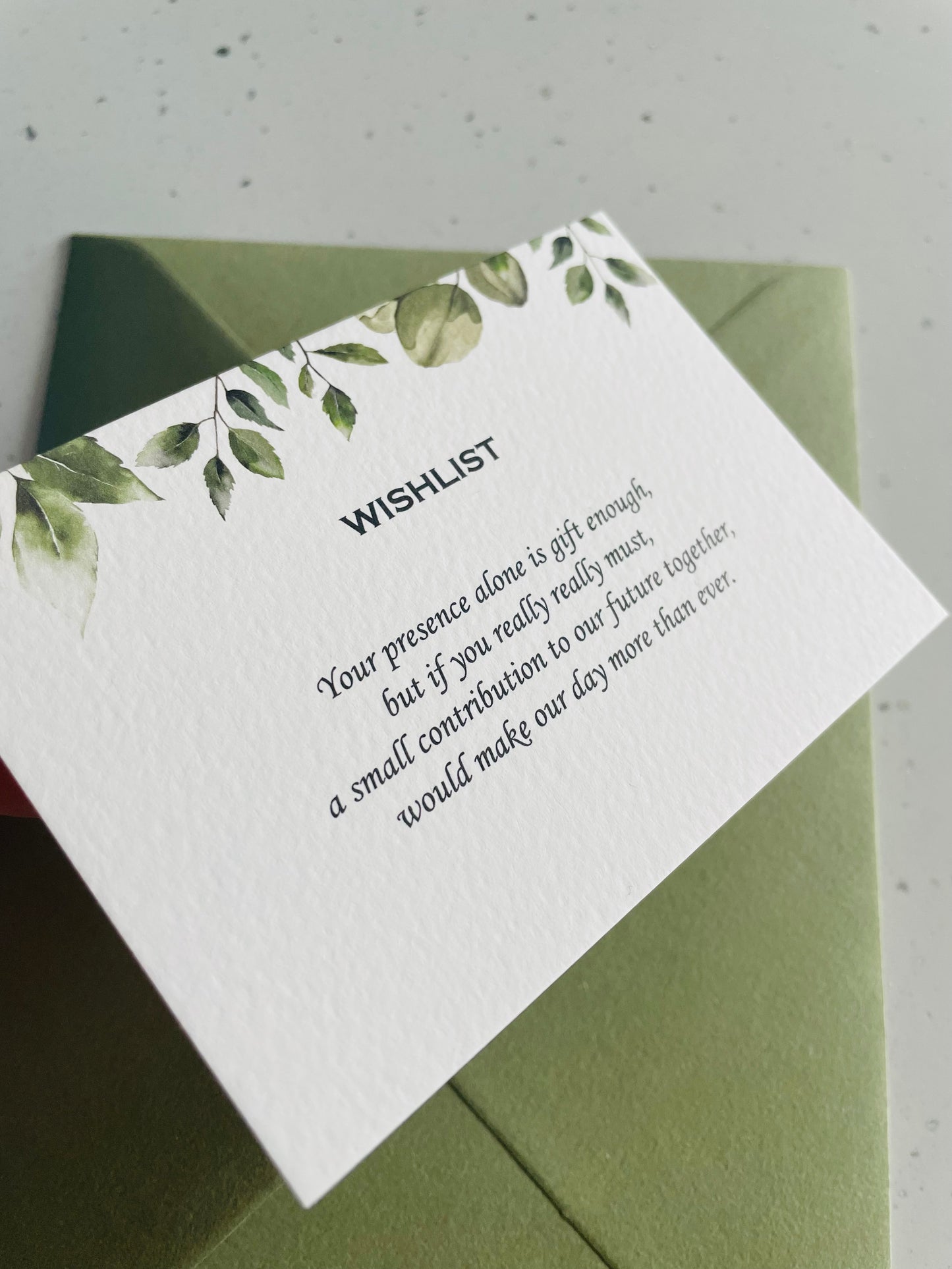 Elegant Greenery wedding invitation