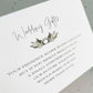 Grey Simplicity Wedding Invitation gift poem