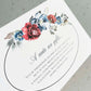 Blue Florals wedding invitation gift poem