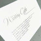 Classic wedding invitation gift poem