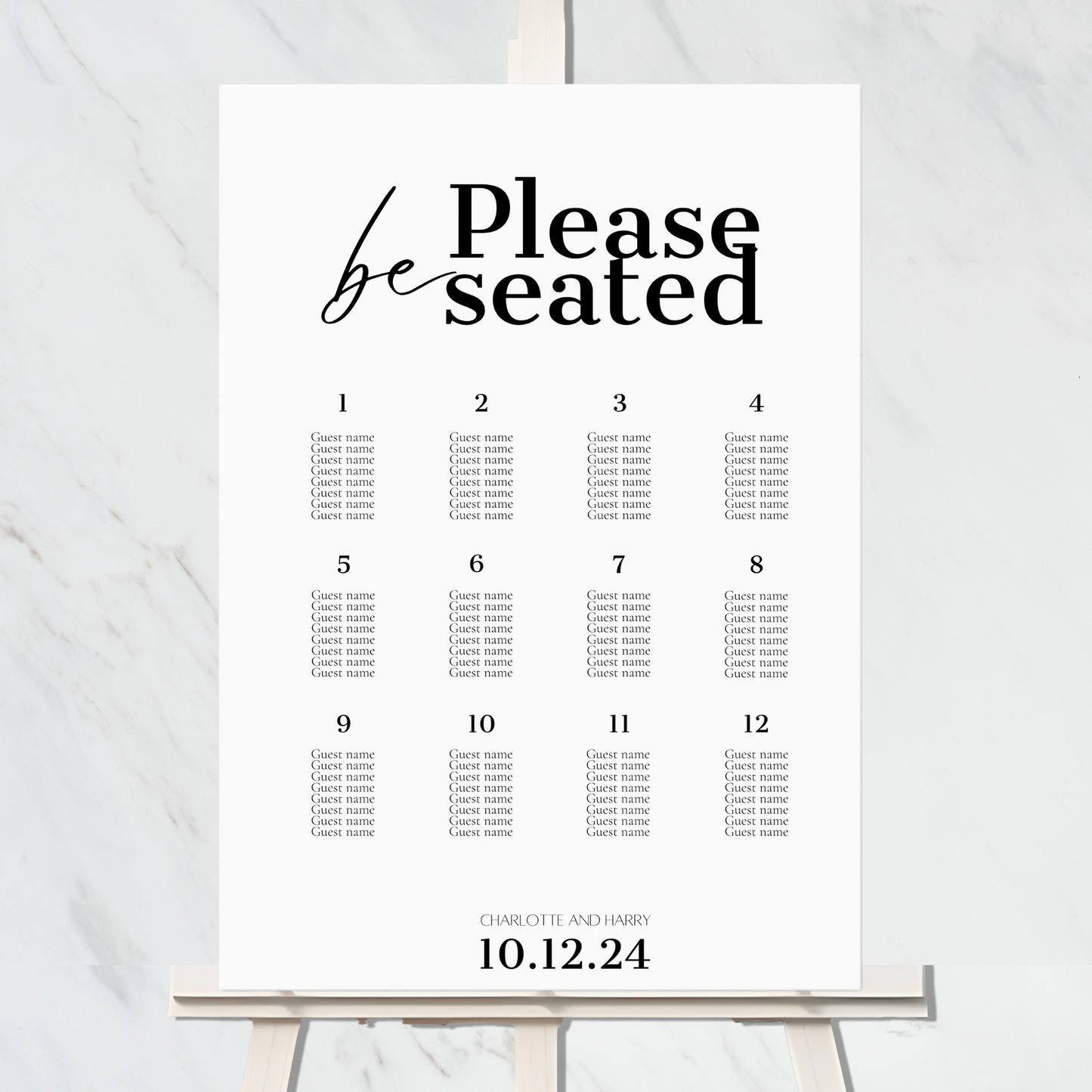 Bravo collection - Seating Plan