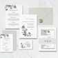 Black Tie wedding invitation