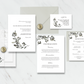Black Tie wedding invitation