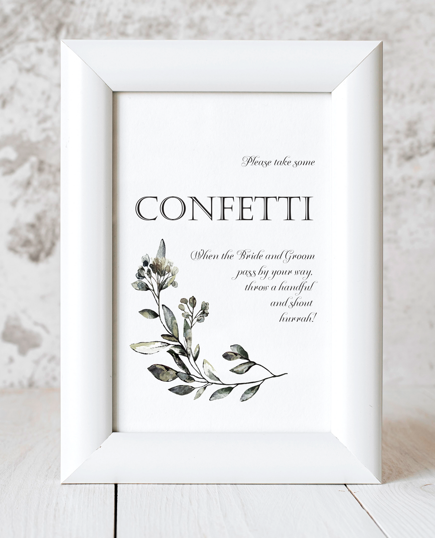 Black Tie Collection - Confetti wedding sign