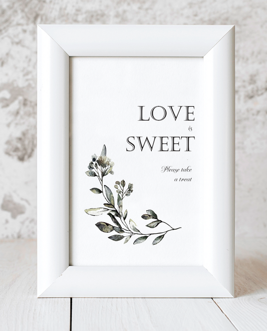 Black Tie Collection - Love is Sweet wedding sign