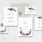 Blue Florals wedding invitation
