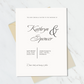 Classic wedding invitation
