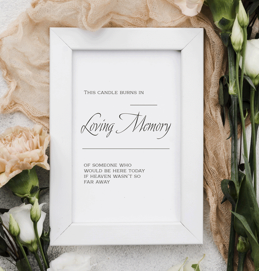 Classic Collection - Candle Burns In Loving Memory wedding sign