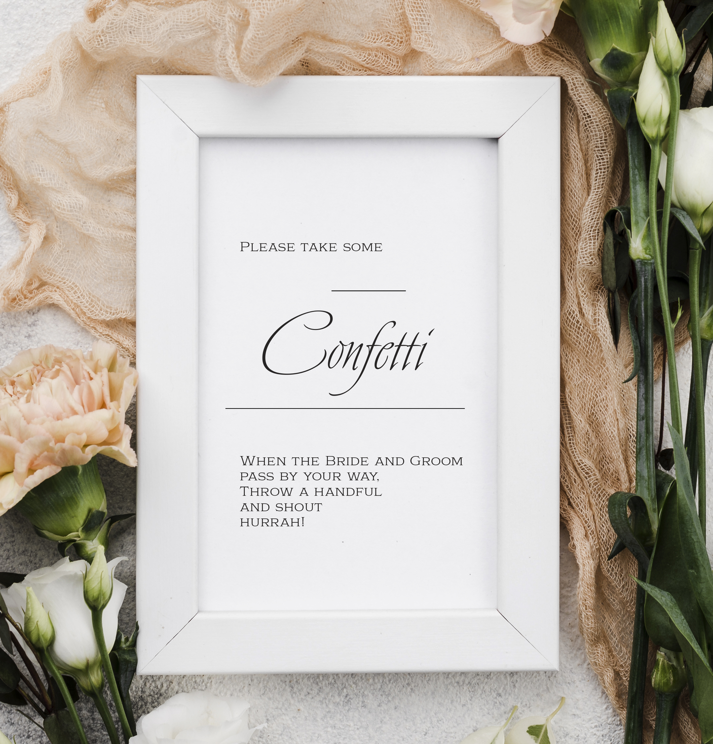 Classic Collection - Confetti wedding sign