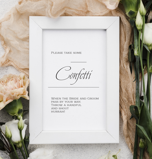 Classic Collection - Confetti wedding sign