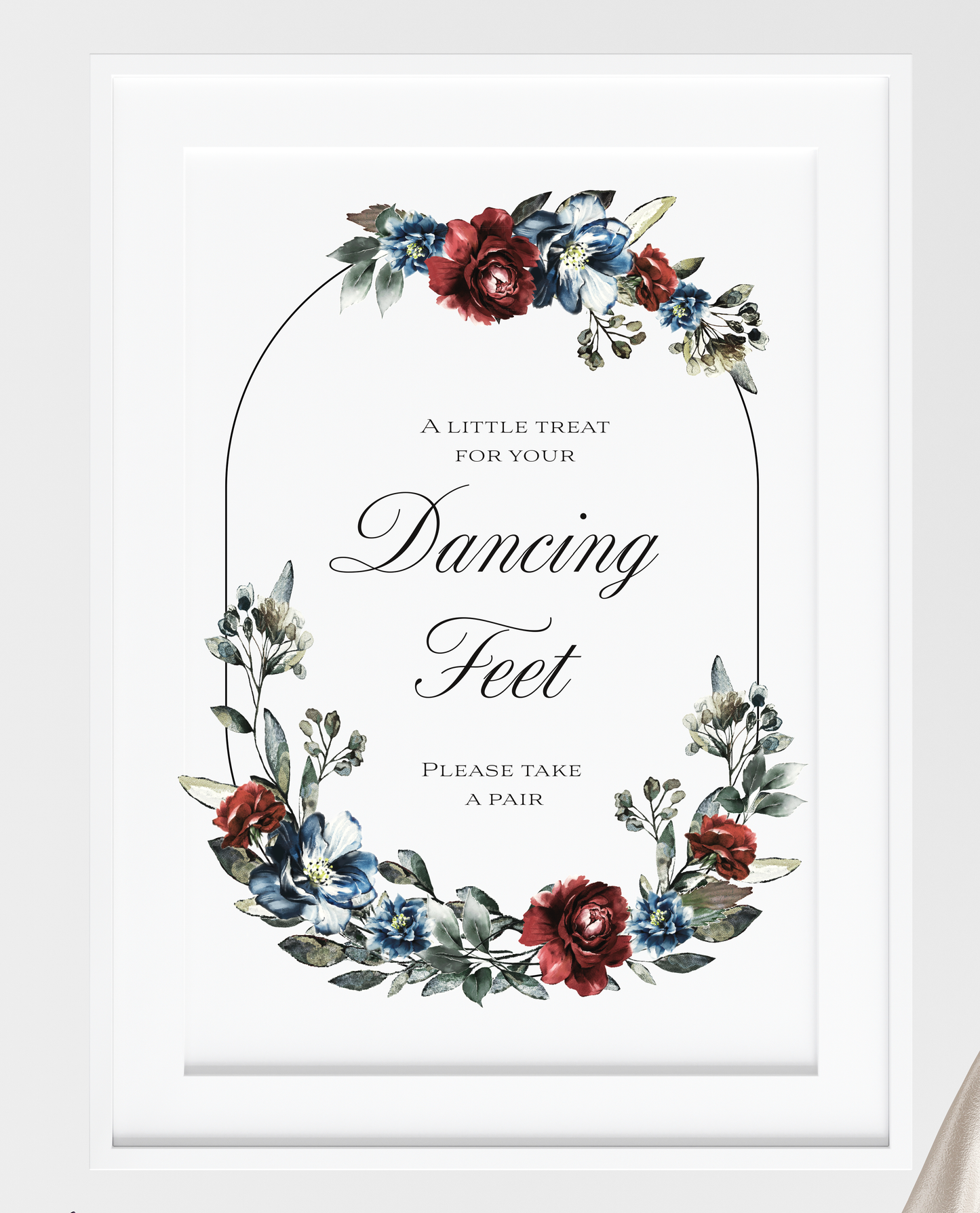 Blue Florals Collection - Date Night Ideas wedding sign