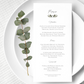 Wedding menu - Grey Simplicity collection