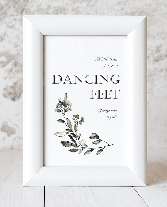 Black Tie Collection - A Little Treat for Your Dancing Feet wedding sign