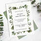 Elegant Greenery wedding invitation