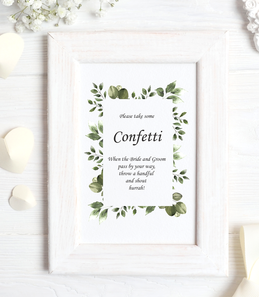 Elegant Greenery Collection - Confetti print