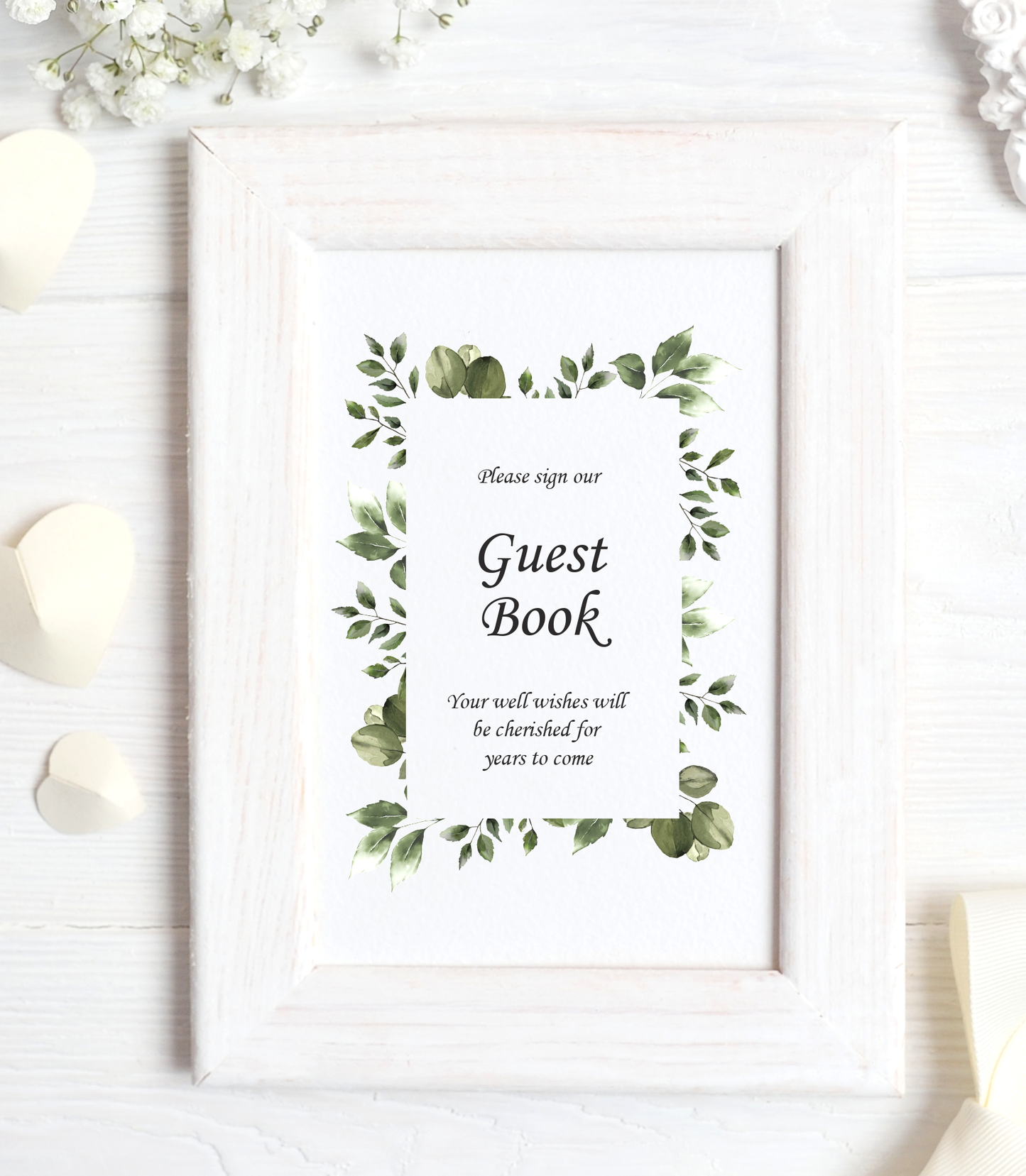 Elegant Greenery Collection - Guest Book print