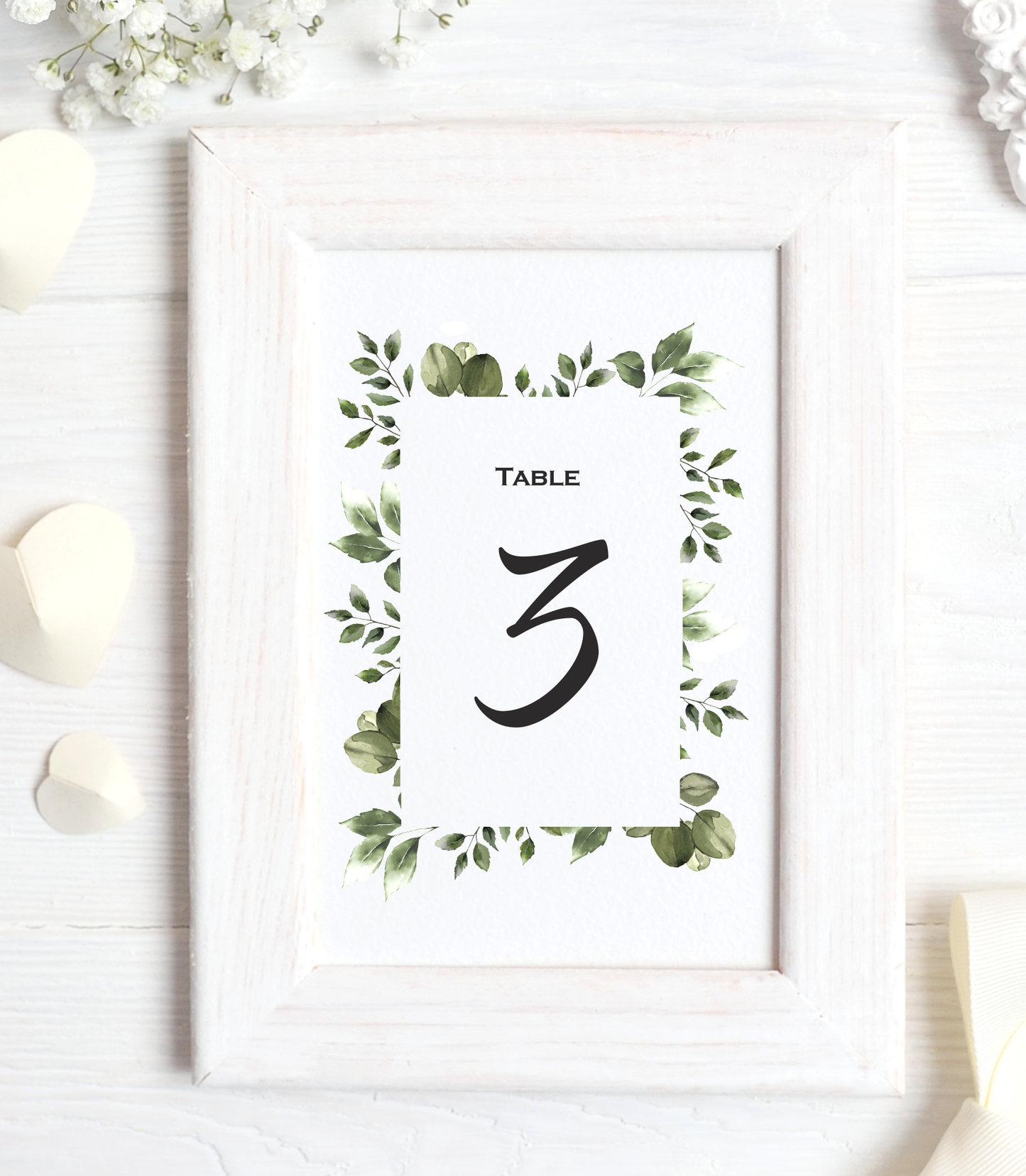 Elegant Greenery Collection - Table numbers