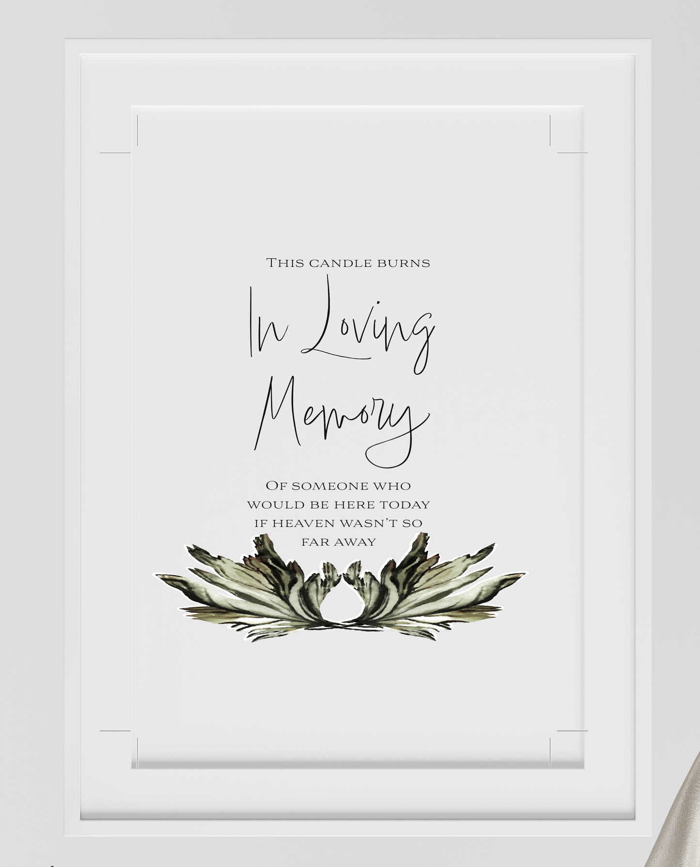 Grey Simplicity Collection - Candle Burns In Loving Memory wedding sign