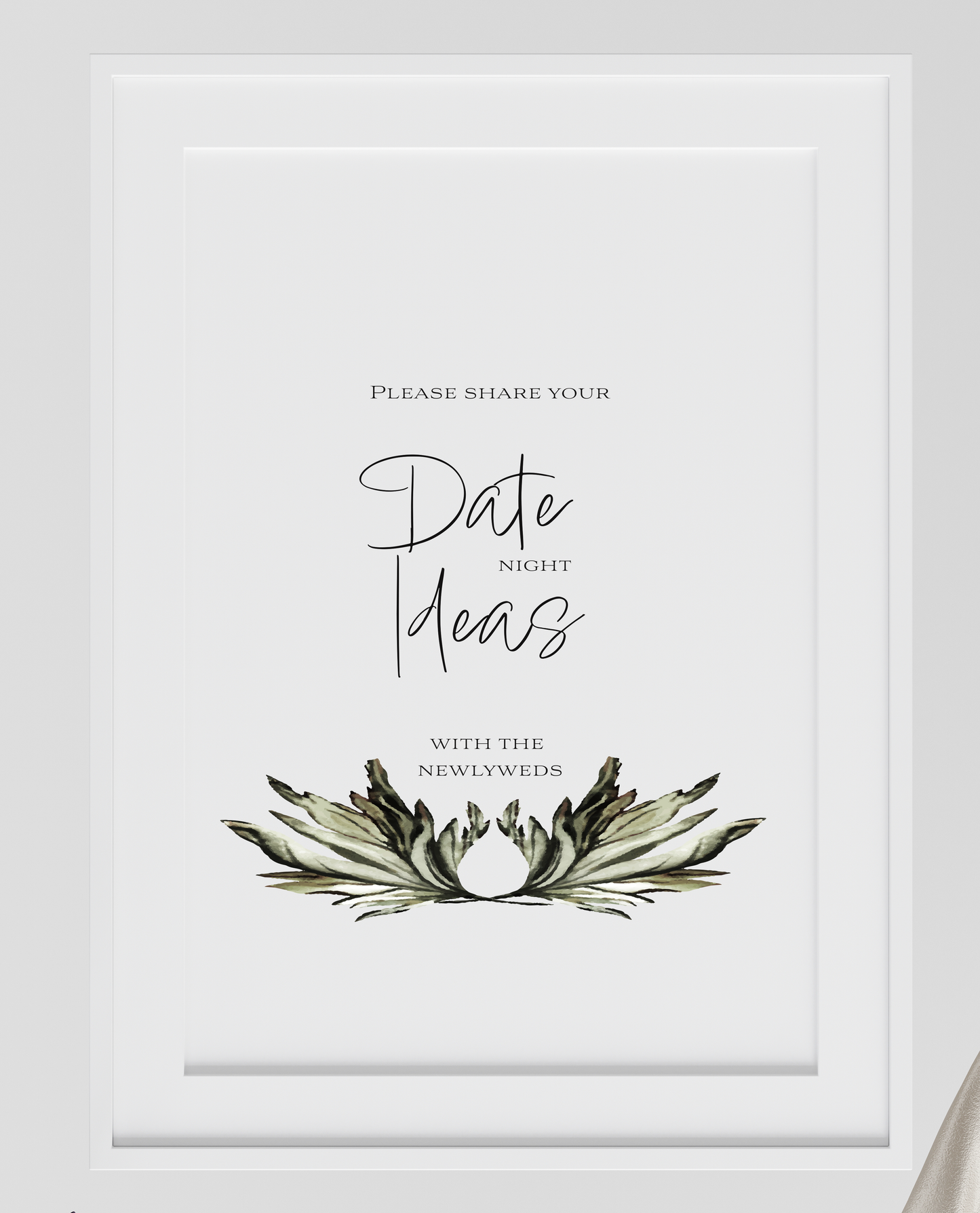 Grey Simplicity Collection - Date Night Ideas wedding sign