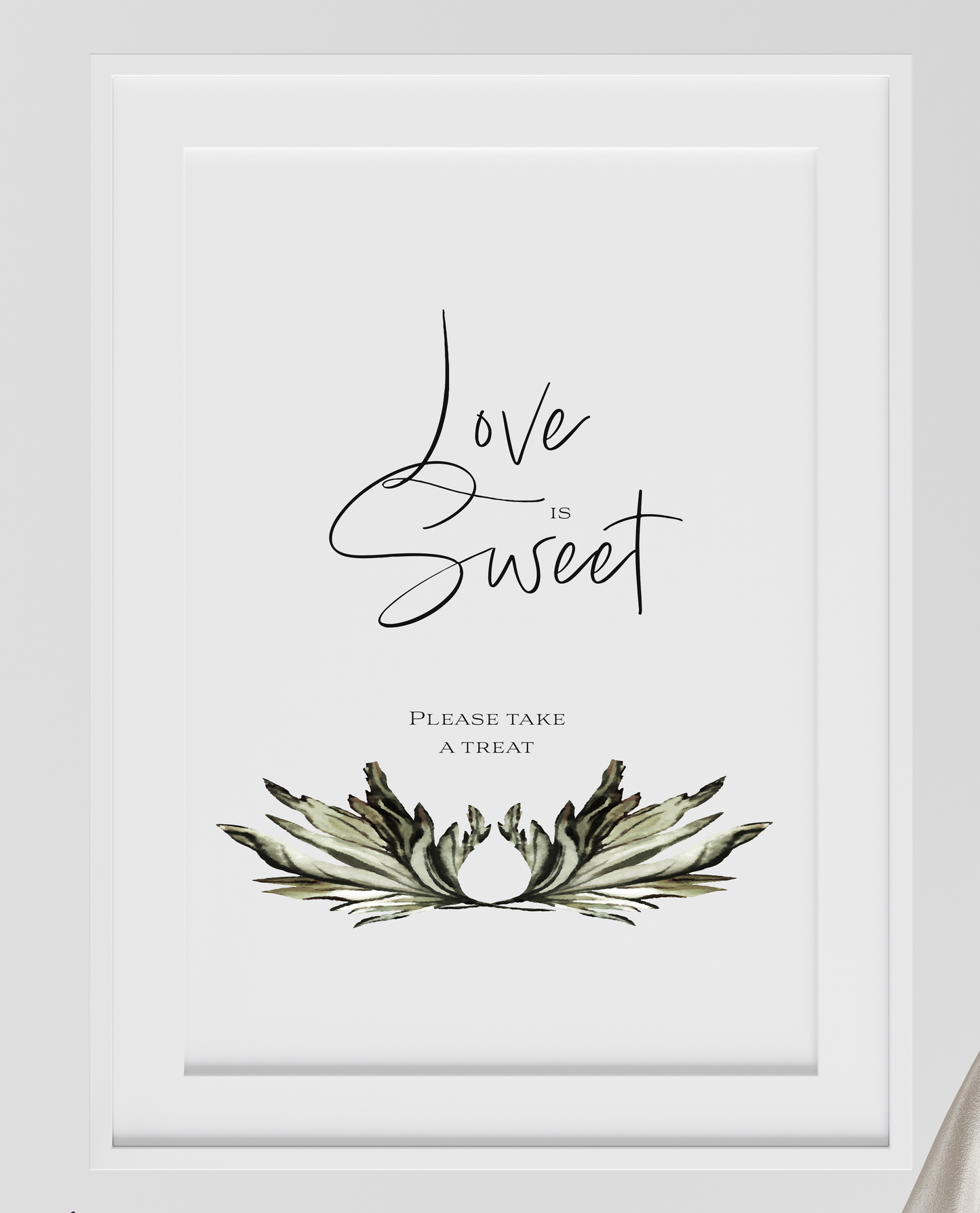 Grey Simplicity - Love is Sweet wedding sign