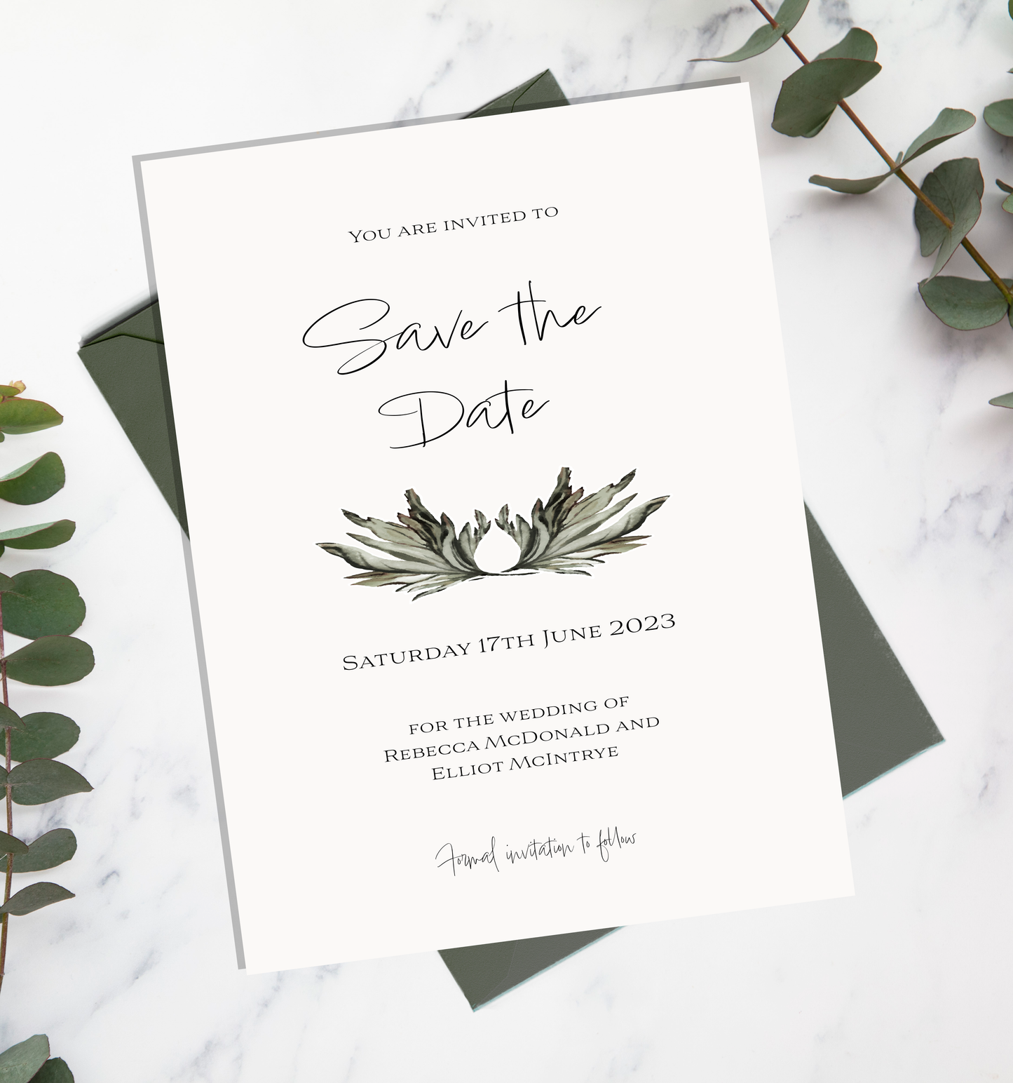 Grey Simplicity Save the Date