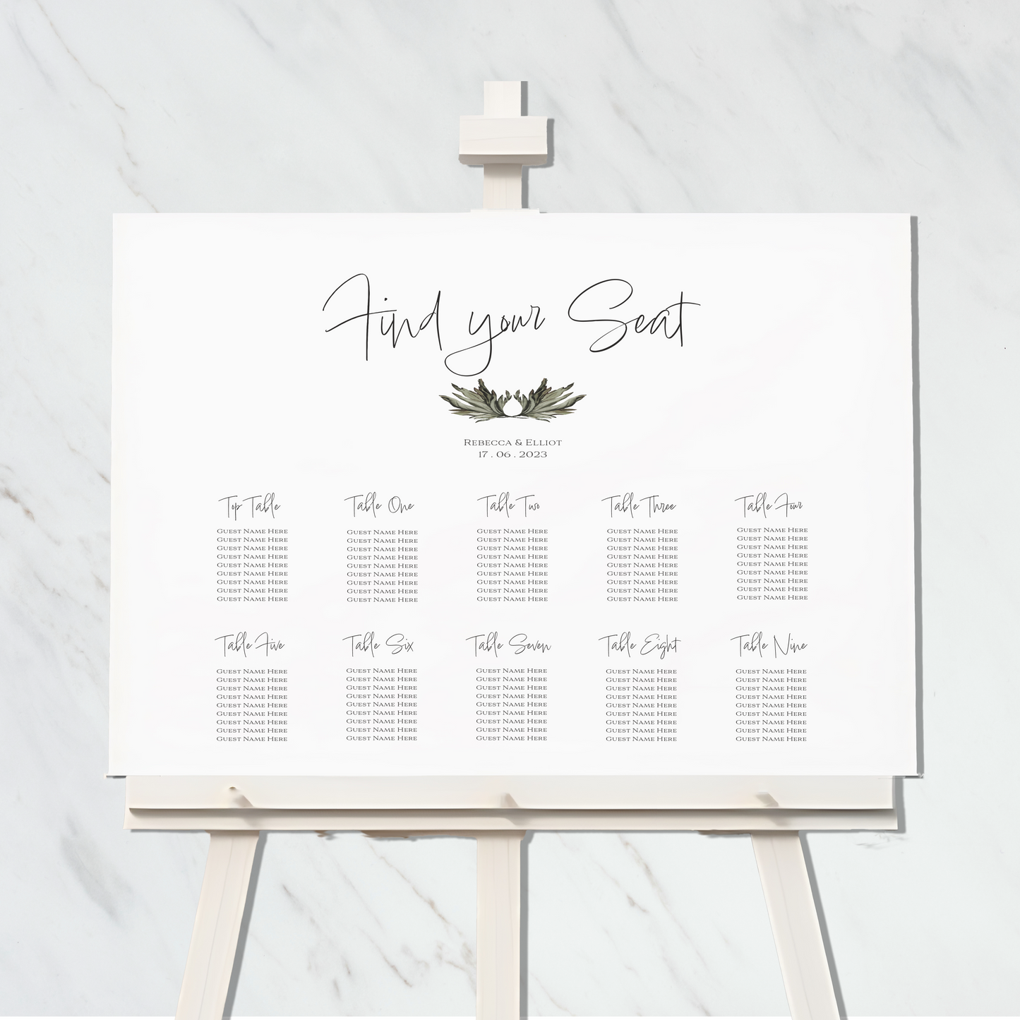 grey simplicity seating plan landscape