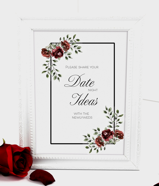 Vintage Rose Collection - Date Night Ideas print